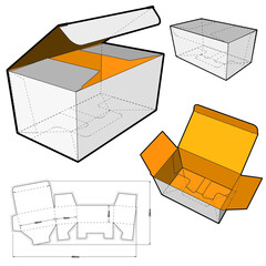 Folding Box and Die-cut Pattern. The .eps file is full scale and fully functional. Prepared for real cardboard production.