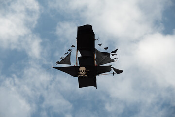 Pirate ship between the clouds