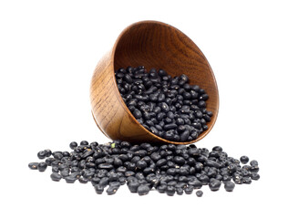 black soybean isolated on white background.