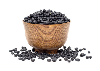 Fototapeta na wymiar black soybean isolated on white background.