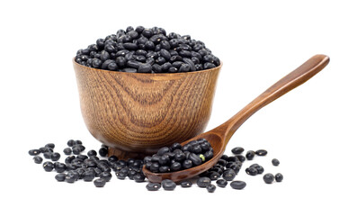 black soybean isolated on white background.