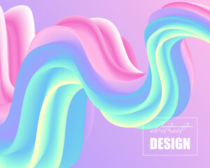 Colorful abstract background with futuristic gradient waves. Trendy illustration for business poster, web banner, landing page or cover