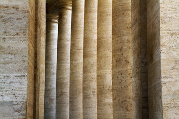 Detail of Bernini's colonnade in Rome. St. Peter's Square
