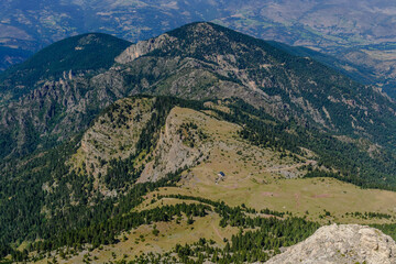 Obraz premium View from the high of the mountains (Parc Natural Cadí-Moixero, Catalonia, Spain)