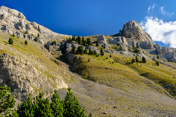 Hiking in the mountains (the Cadí-Moixero Mountains Natural Parc) Catalonia, Spain.