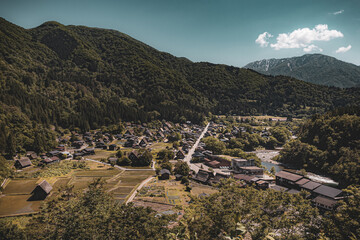 Fototapeta na wymiar village in the mountainsshirakawa gifu village 