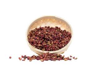 Sichuan pepper isolated on white background