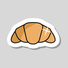 Croissant vector icon. Fast food sign