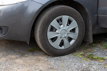 close-up of the bumper, alloy wheel, Car Wheel