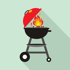 barbecue grill icon vector illustration