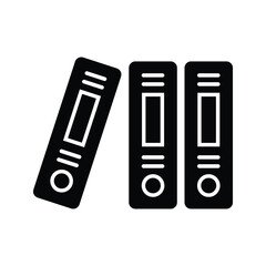 Files, office, ring binder black icon