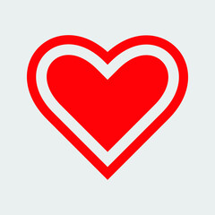 heart icon isolated vector illustration