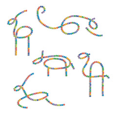 billes, en forme d'animaux , coloré, blanc, symbole, verre, bob bon, abstrait, couleur, noël, sympa, signes, décoration, dessert, bonbon, conception, lettre, forme, art, vacances, jaune, aimer, bleu, 