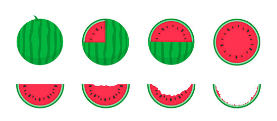 Fresh and juicy watermelon slices