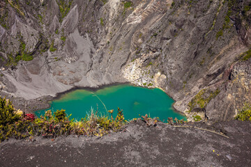 Crater of the Irazu volcano. Costa Rica.
