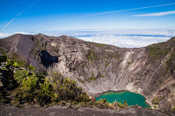 Crater of the Irazu volcano. Costa Rica.