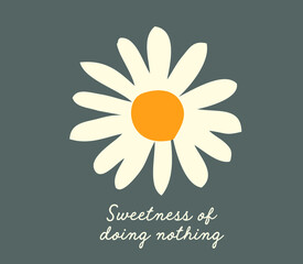 daisy slogan print flower love