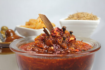 Aam Chhunda or Raw Mango Pickle is Indian side dish served with Chapati,roti or Thepla in the state of Gujarat.