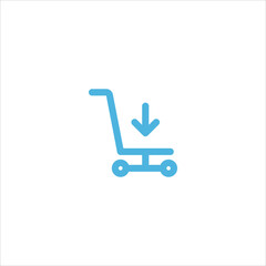 luggage trolley icon flat vector logo design trendy