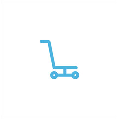 luggage trolley icon flat vector logo design trendy