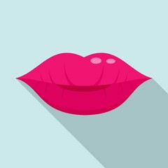 Fashion kiss icon. Flat illustration of fashion kiss vector icon for web design