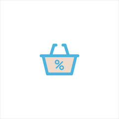 Fototapeta premium shopping cart icon flat vector logo design trendy