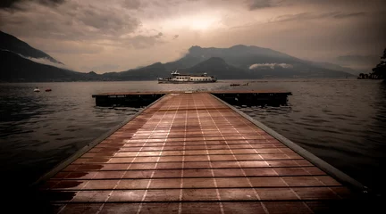 Fototapete Pier Como Lake - Italy   © Marius