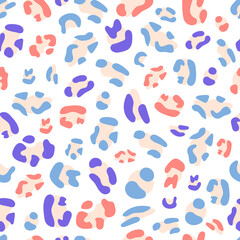 Seamless leopard spot pattern, in an unusual color. Vector illustration