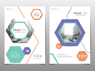 Cover design template for annual report. Abstract modern vector illustration. Cover presentation on a4. Abstract presentation templates.