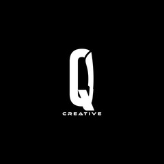 Machete concept simple flat Q letter logo design