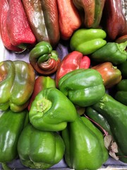 Green Capsicums In Market