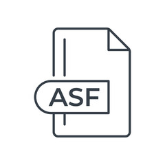 ASF icon. Advanced Systems Format line icon.