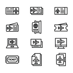 
Airport Line Icons Set 
