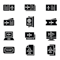 
Airport Glyphs Icons Set 
