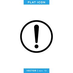 Exclamation, Danger Icon Logo Design Template.