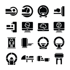 

MRI Glyphs Vector Icons Set 
