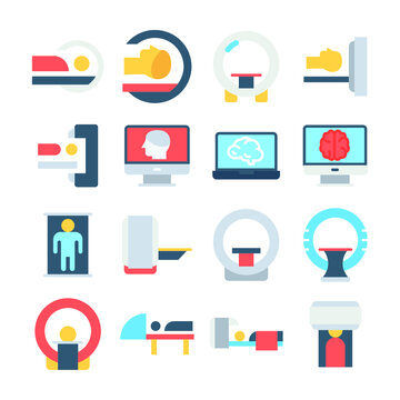 

Ct Scan Color Vector Icons Set 

