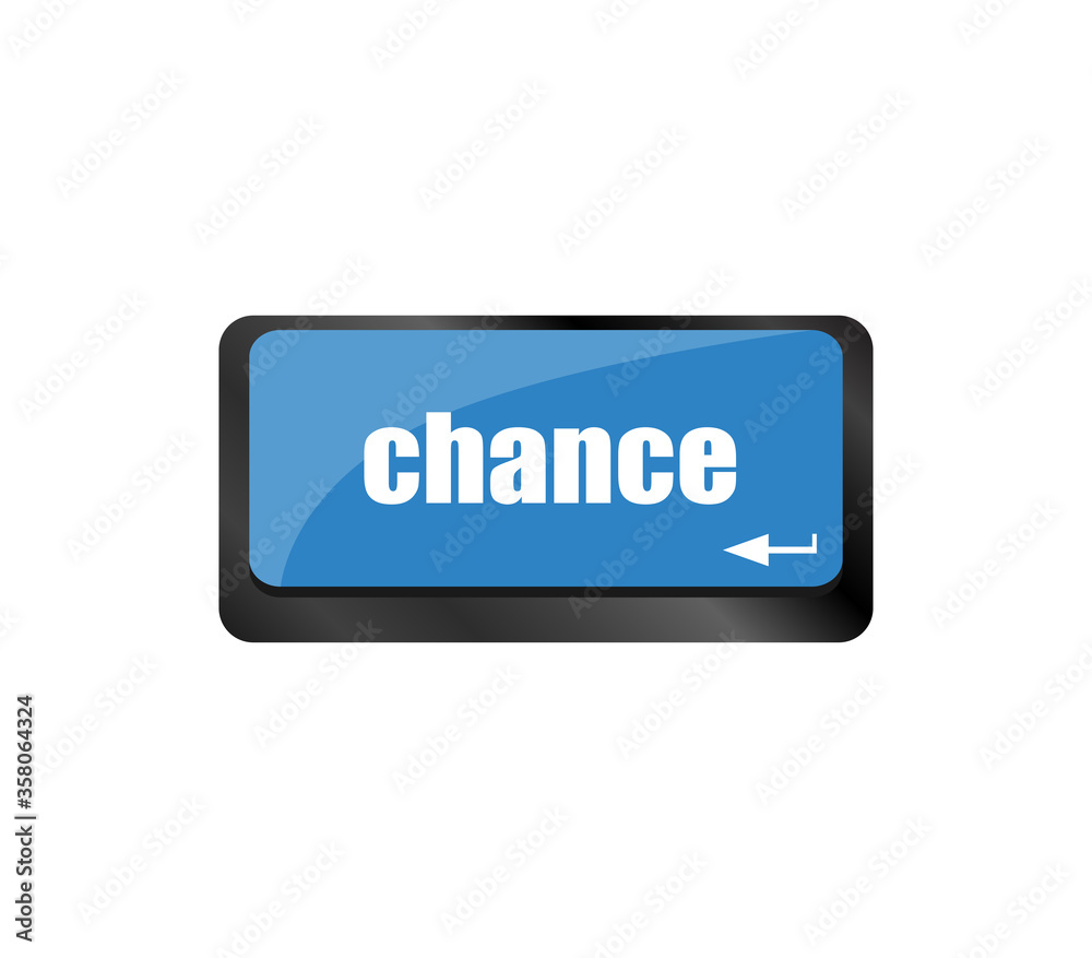 Poster chance enter button on computer keyboard key
