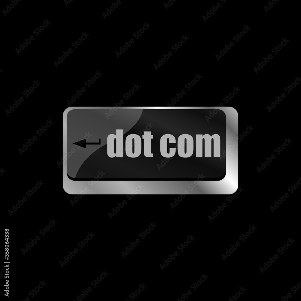 Poster dot com button on computer keyboard key