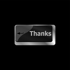 a thanks message on enter key of keyboard