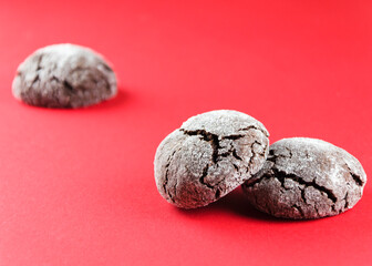 Chocolate Crinkles. Chocolate cookies in powdered sugar 3