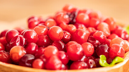 Cranberry,  Red sour fruit  There are many health benefits.