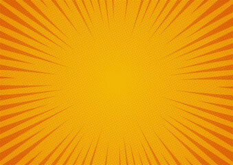 abstract comic yellow background cartoon style. sunlight. vector illustration.