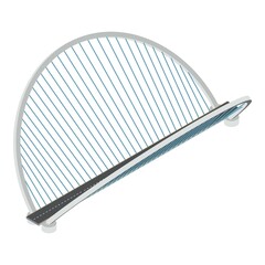 Futuristic bridge icon. Isometric of futuristic bridge vector icon for web design isolated on white background