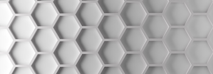 Abstract modern white honeycomb background