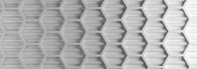 Abstract modern white honeycomb background