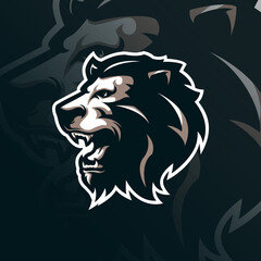 lion mascot logo design vector with modern illustration concept style for badge, emblem and t shirt printing. lion head illustration for sport team.