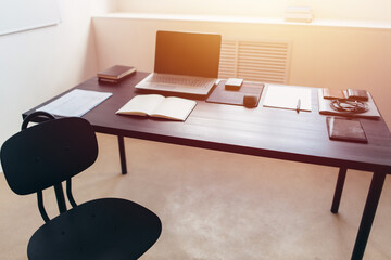 Vacant position, unoccupied workplace Office work space