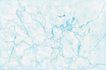 Blue pastel marble texture background, natural tile stone floor.