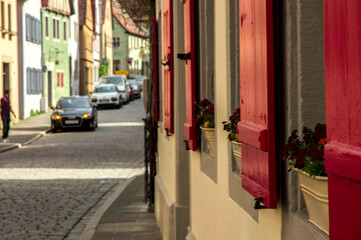 Fototapeta na wymiar quiet street of the old German city